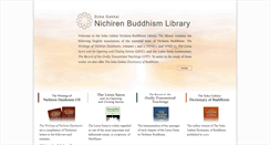 Desktop Screenshot of nichirenlibrary.org