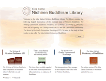 Tablet Screenshot of nichirenlibrary.org